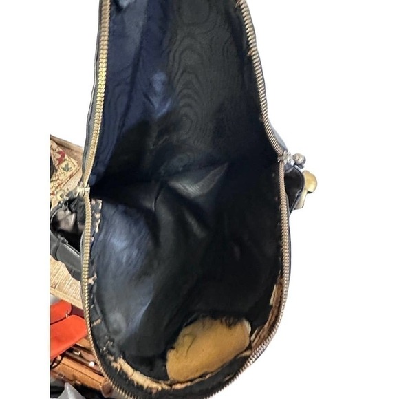 PLINIO VISONA MADE IN ITALY LEATHER PURSE Shoulder bag Zipper Detail - Picture 7 of 7